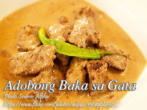 Beef Adobo with Coconut Milk (Adobong Baka sa Gata) | Panlasang Pinoy ...