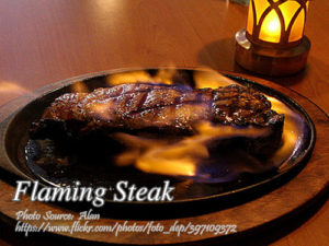 Flaming Steak