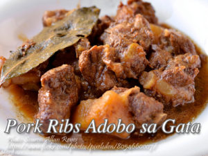 Pork Ribs Adobo sa Gata